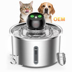 Wireless Stainless Steel Cat Water Fountain - 3.2L Ultra-Quiet with Motion Sensor