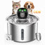 Wireless Stainless Steel Cat Water Fountain - 3.2L Ultra-Quiet with Motion Sensor