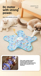 Waggy Bazaar Hide-and-Seek Automatic Cat Toy — Interactive Fun Disk with "Catch the Tail" Game for Indoor Cats, Multiple Speed Modes & Boredom Relief