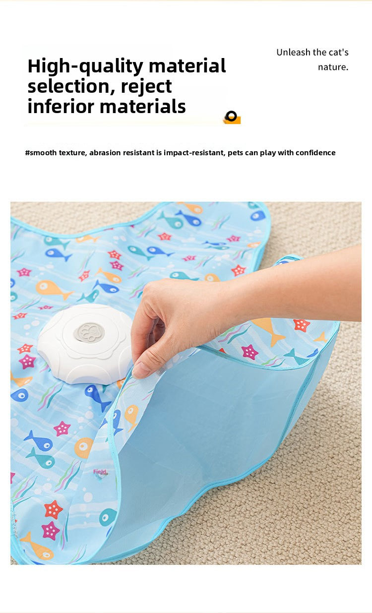 Waggy Bazaar Hide-and-Seek Automatic Cat Toy — Interactive Fun Disk with "Catch the Tail" Game for Indoor Cats, Multiple Speed Modes & Boredom Relief