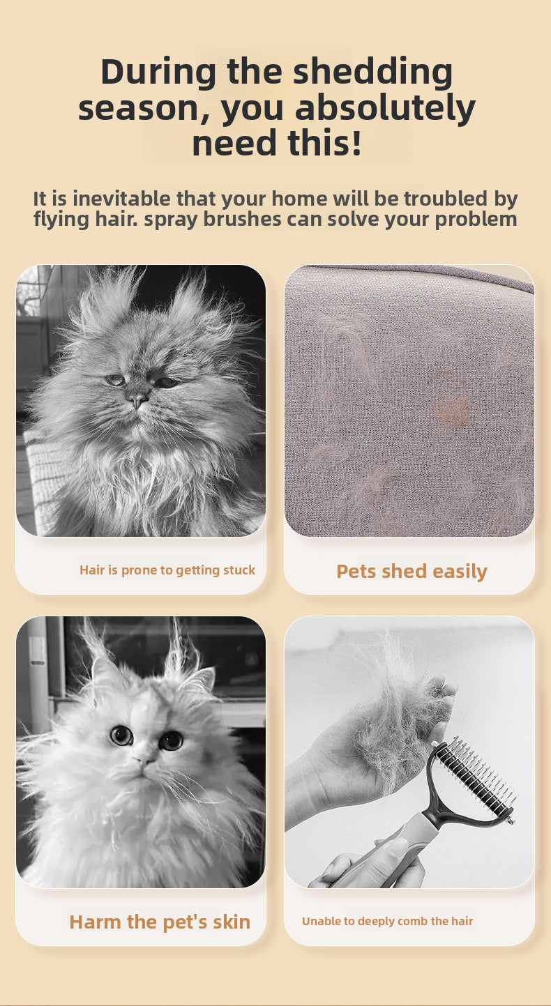 3-in-1 Steamy Cat Brush & Pet Grooming Tool | Electric Spray Massage Comb for Cats & Dogs - Say Goodbye to Flying Fur | Waggy Bazaar