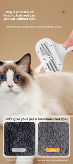 3-in-1 Steamy Cat Brush & Pet Grooming Tool | Electric Spray Massage Comb for Cats & Dogs - Say Goodbye to Flying Fur | Waggy Bazaar